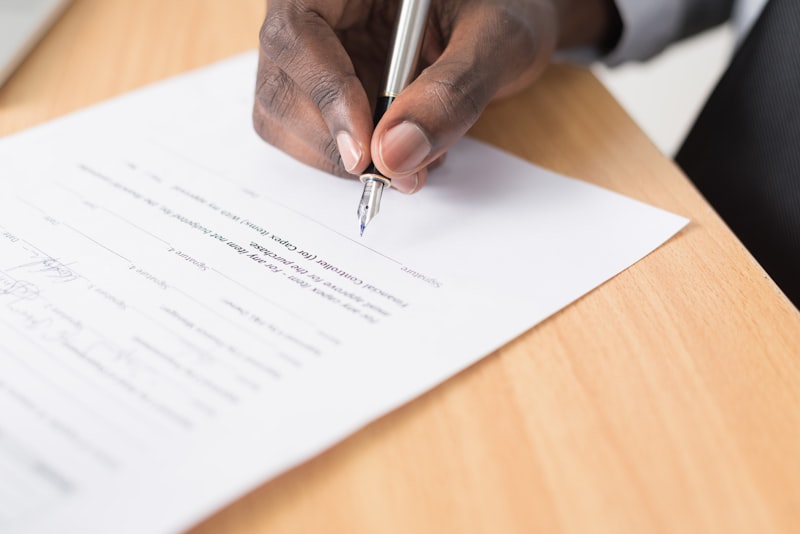 Firma de contrato de crédito